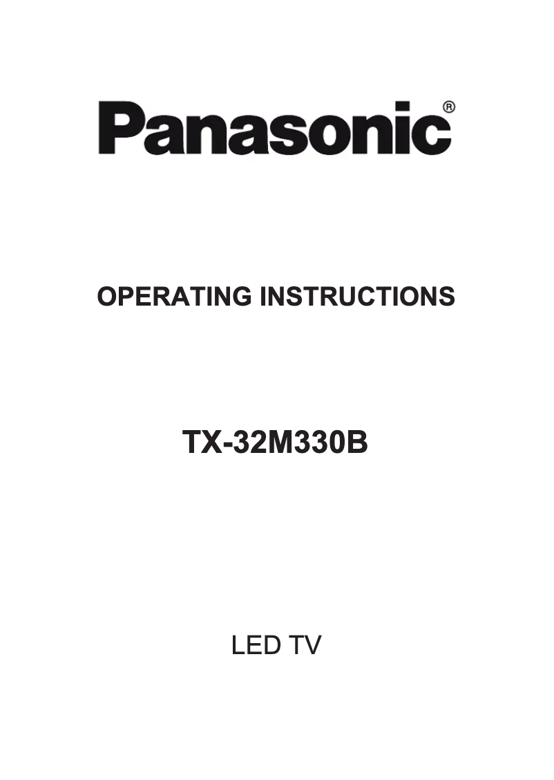 Page 1 de la notice Manuel utilisateur Panasonic TX-32M330B