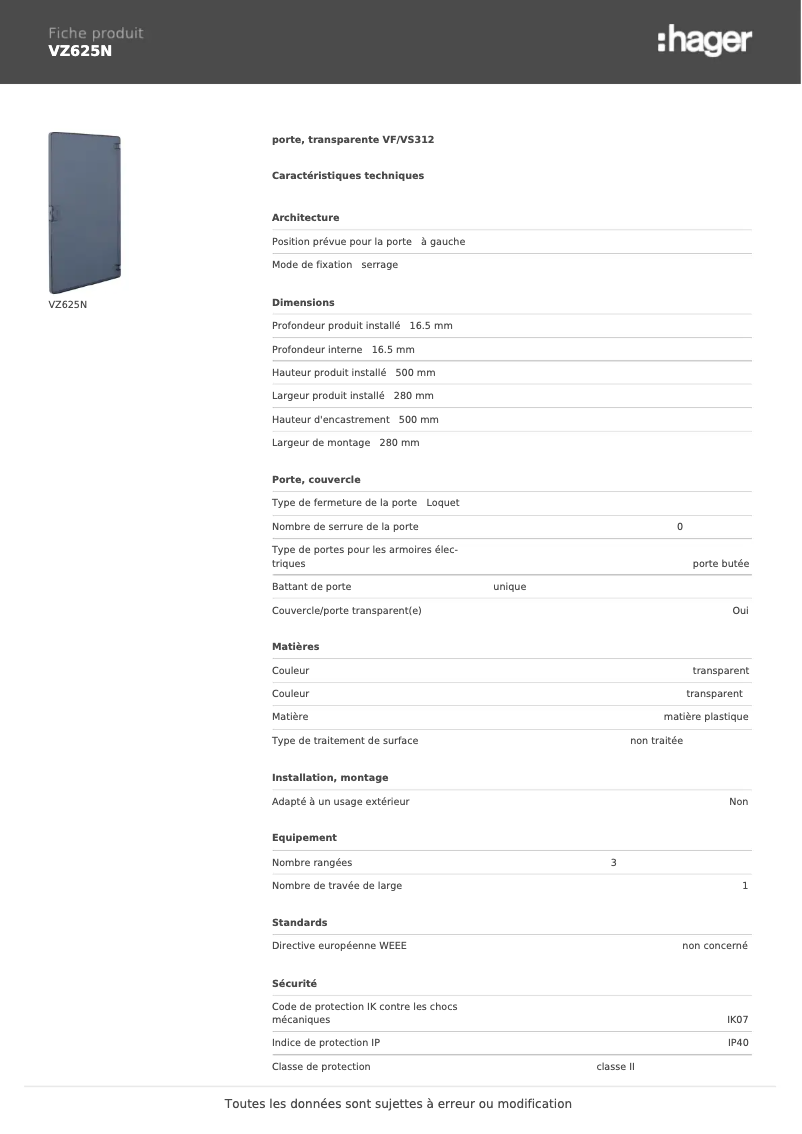 Image de la première page du manuel de l'appareil VZ625N