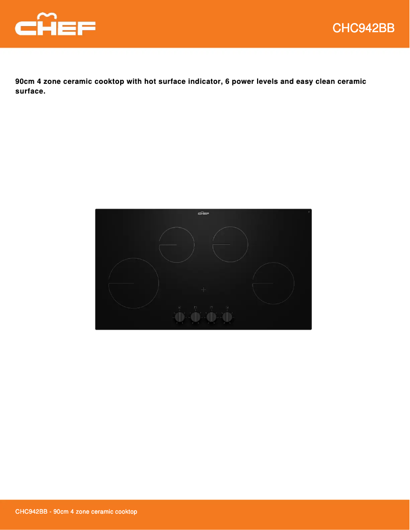 Page n°1 - Fiche technique Chef CHC942BB