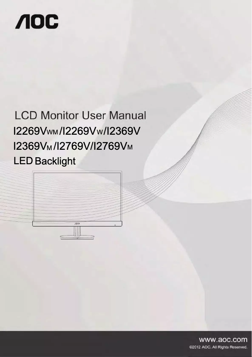 Page 1 de la notice Manuel utilisateur AOC I2269VW