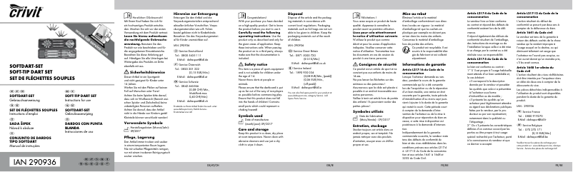 Page n°1 - Manuel utilisateur Crivit IAN 338487