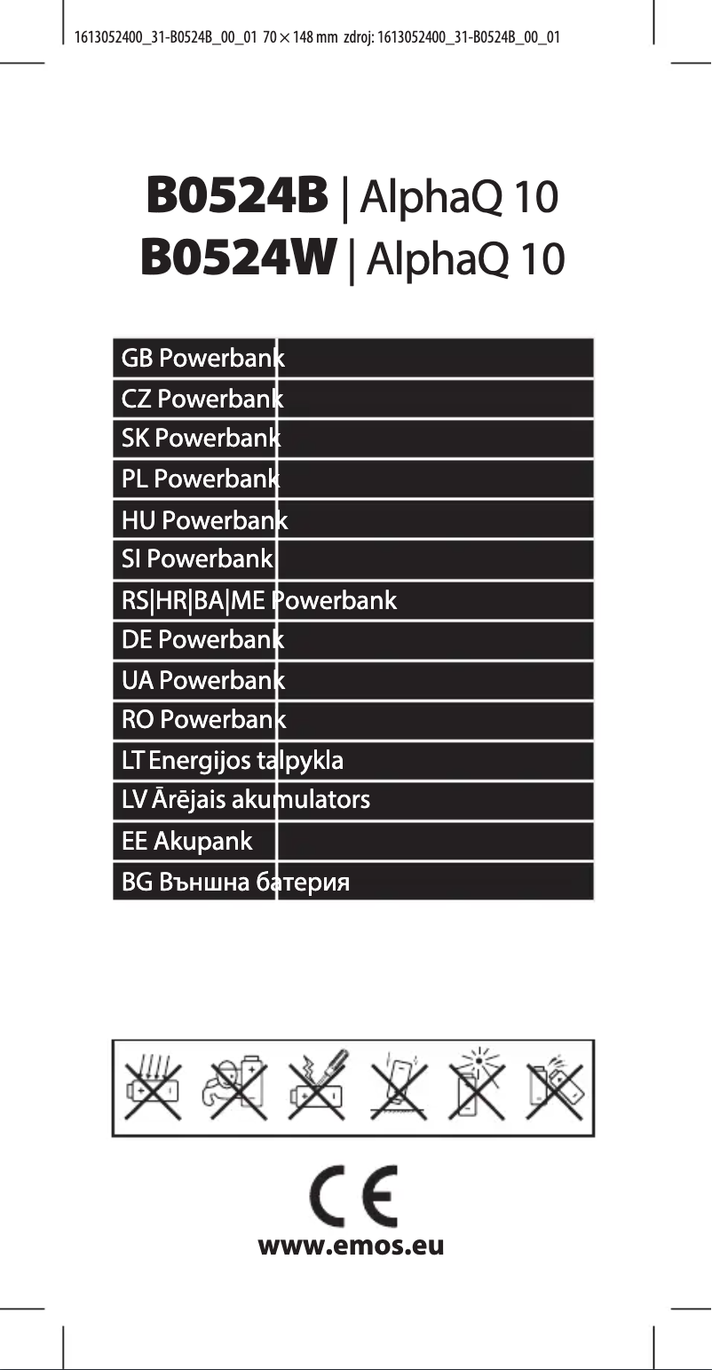 Page n°1 - Manuel utilisateur Emos B0524B