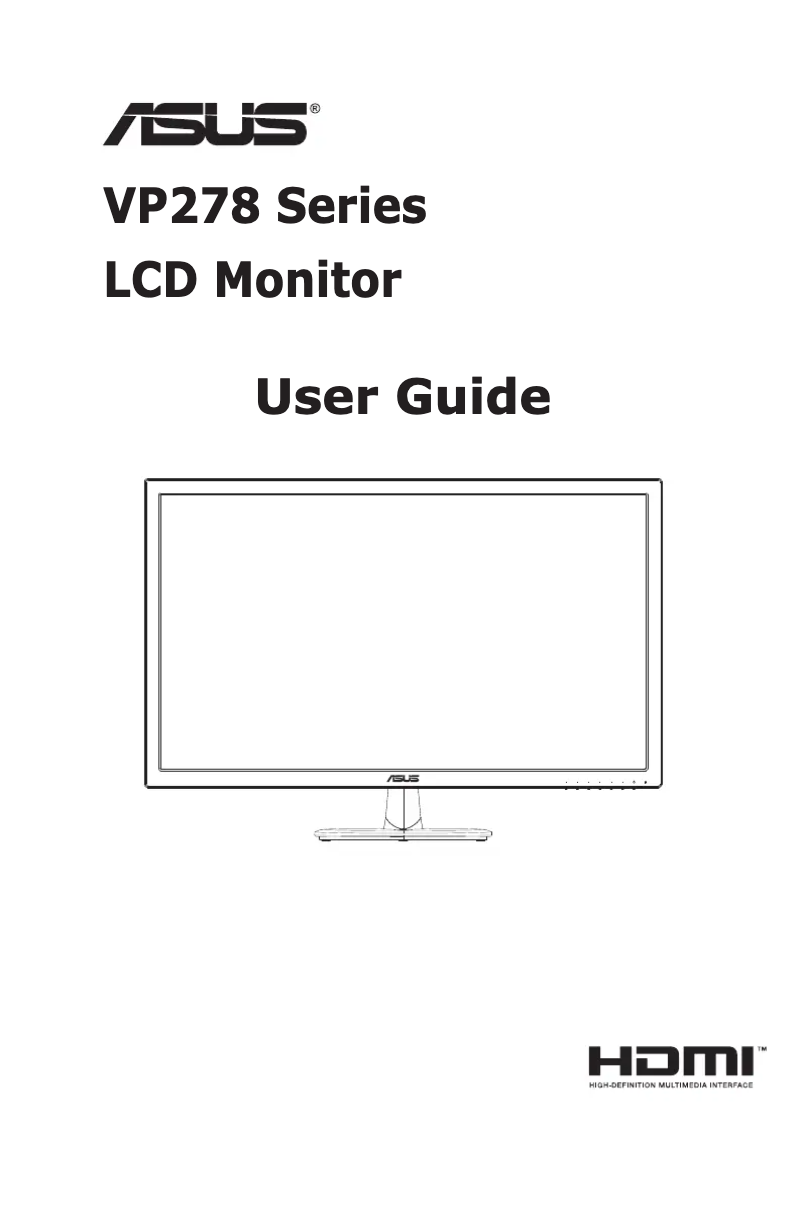 Page n°1 - Manuel utilisateur Asus VP278H-P
