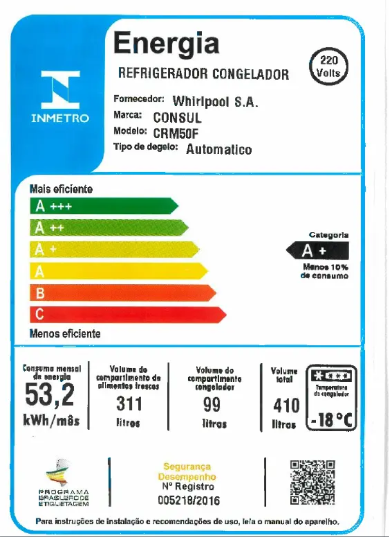 Page 1 de la notice Manuel utilisateur Consul CRM50FB