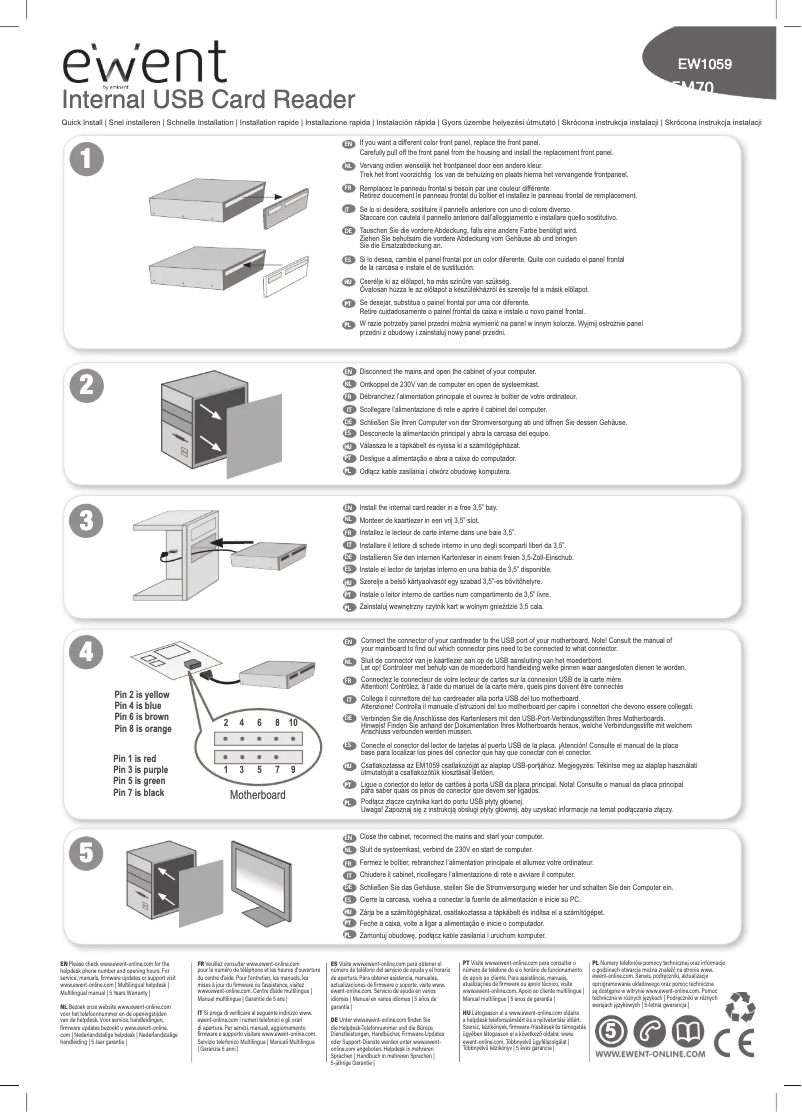Page 1 de la notice Manuel utilisateur Ewent EW1059