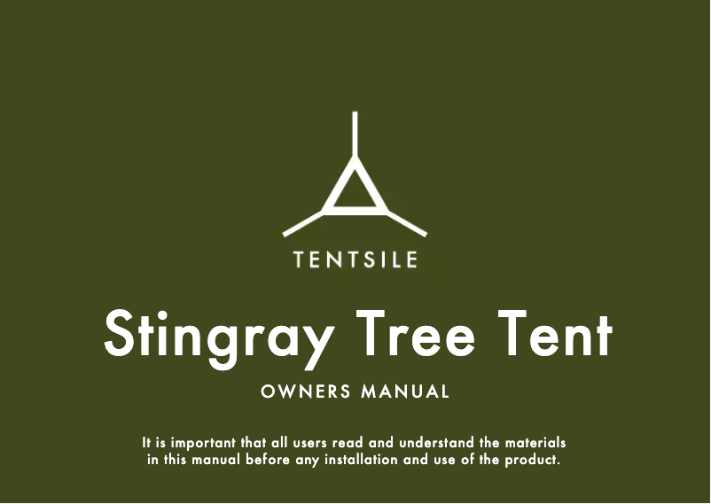 Page 1 de la notice Manuel utilisateur Tentsile Stingray 2.0