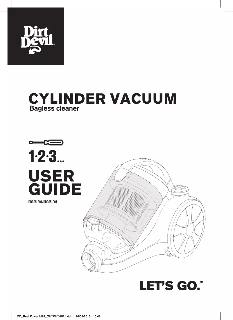 Page 1 de la notice Manuel utilisateur Dirt Devil Cyclone XS