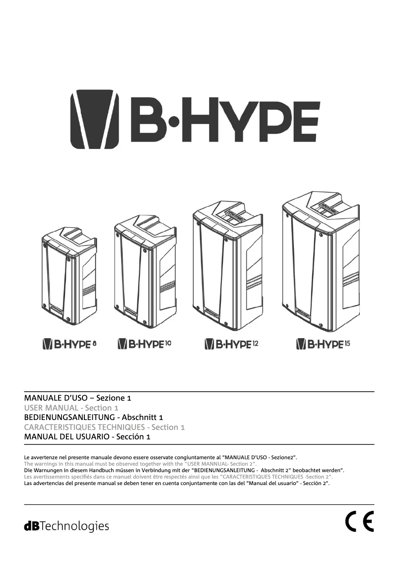 Image de la première page du manuel de l'appareil B-Hype 15