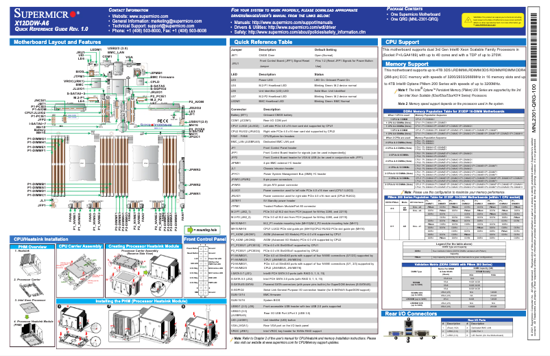 Image de la première page du manuel de l'appareil X12DDW-A6