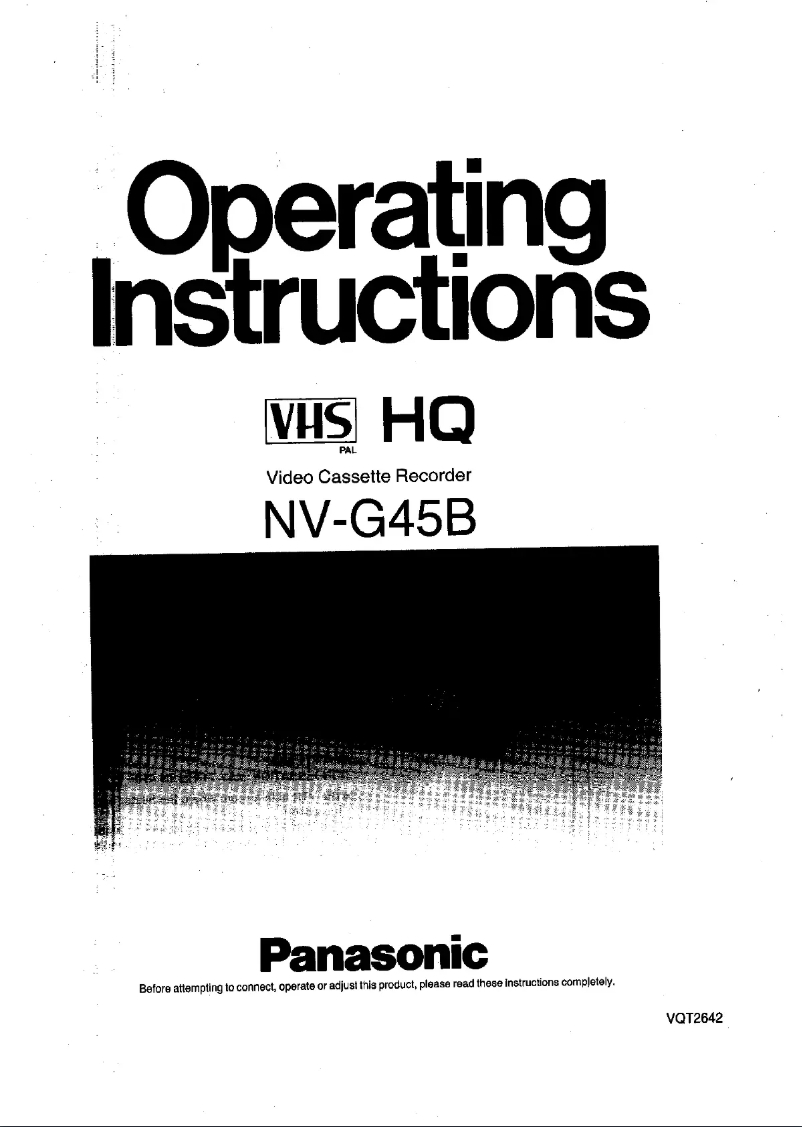 Page 1 de la notice Manuel utilisateur Panasonic NV-G45B