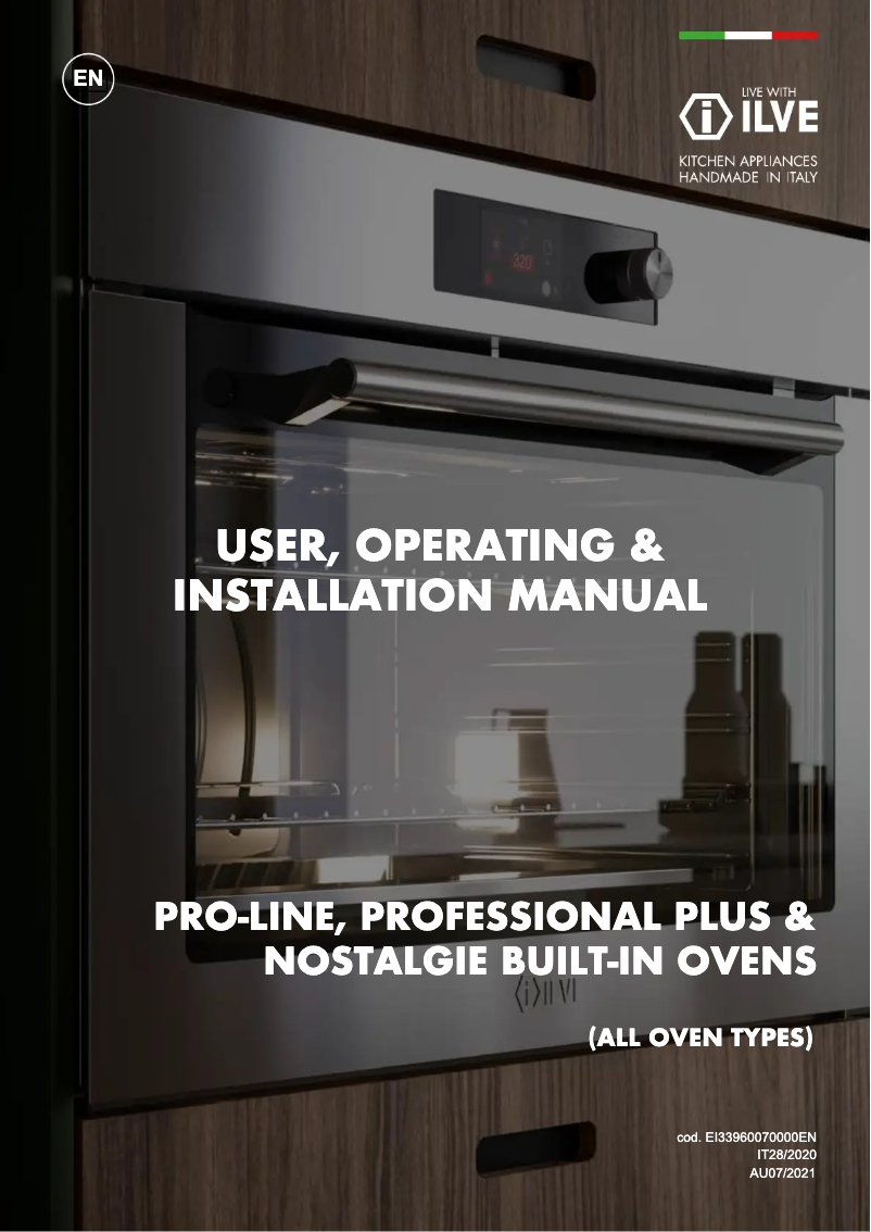 Page 1 de la notice Manuel utilisateur Ilve OV60SLKMPSS