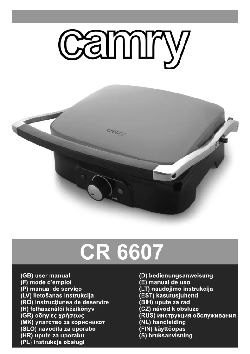 Page n°1 - Manuel utilisateur Camry CR 6607