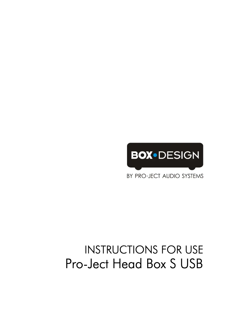Image de la première page du manuel de l'appareil Head Box S USB