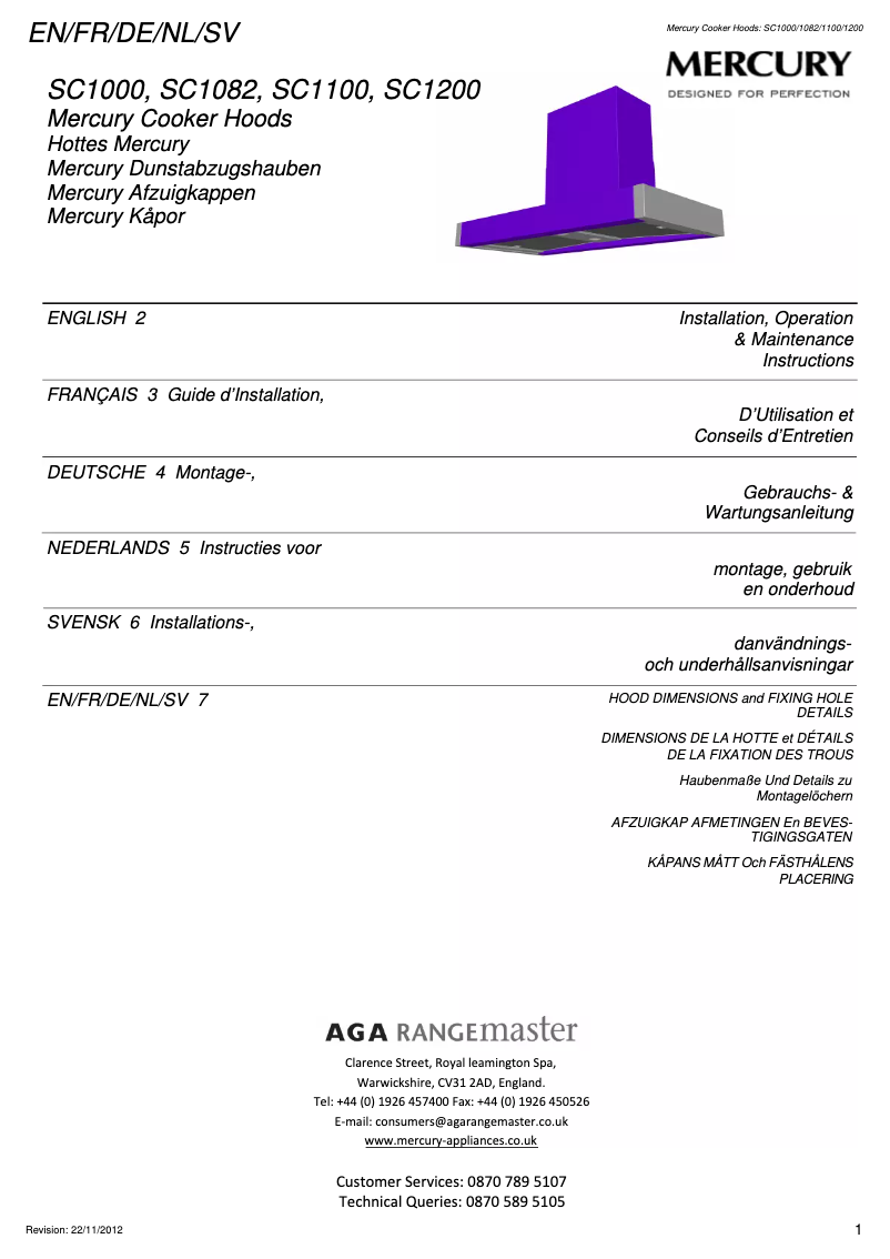 Page n°1 - Manuel utilisateur Falcon SC1200