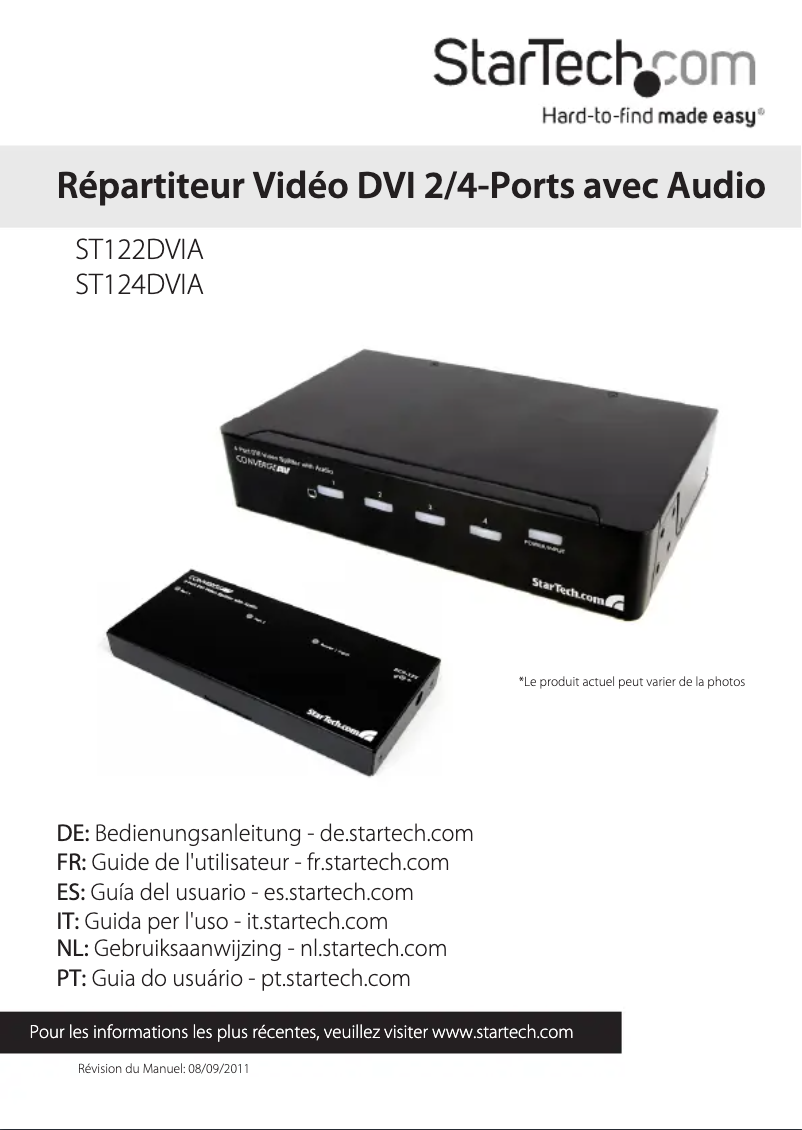 Image de la première page du manuel de l'appareil ST124DVIA