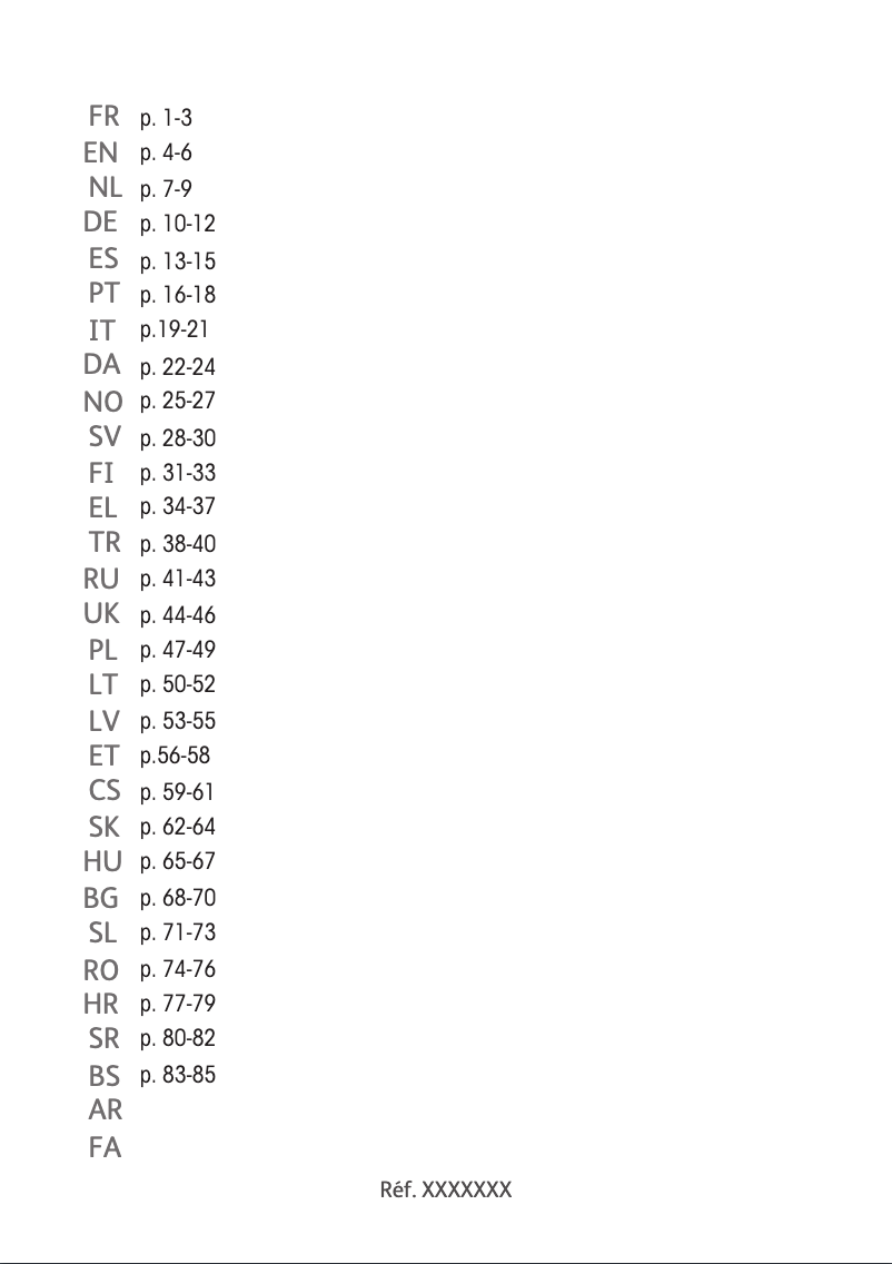 Page n°1 - Manuel utilisateur Tefal Vita Compact FP4101