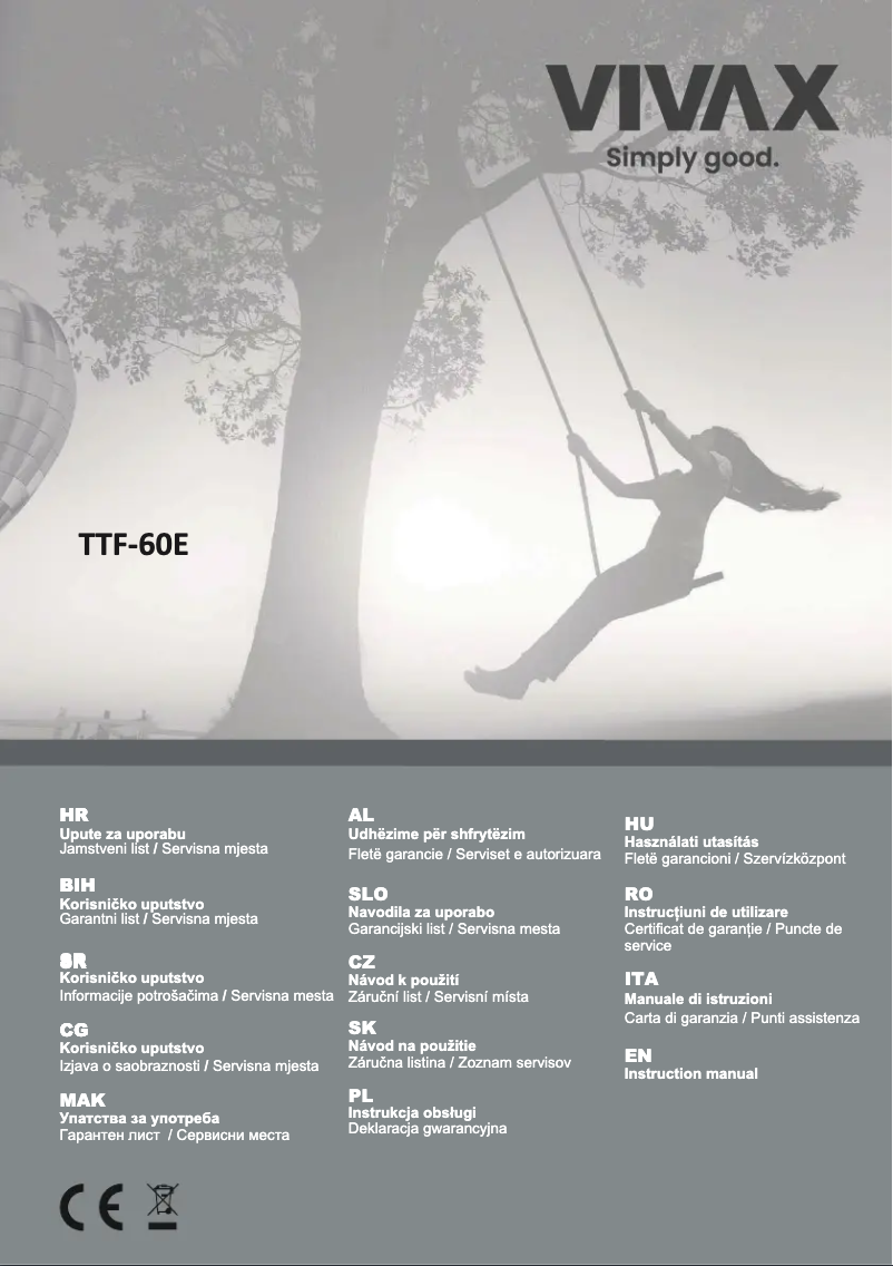 Page 1 of the manual User Manual Vivax TTF-60E