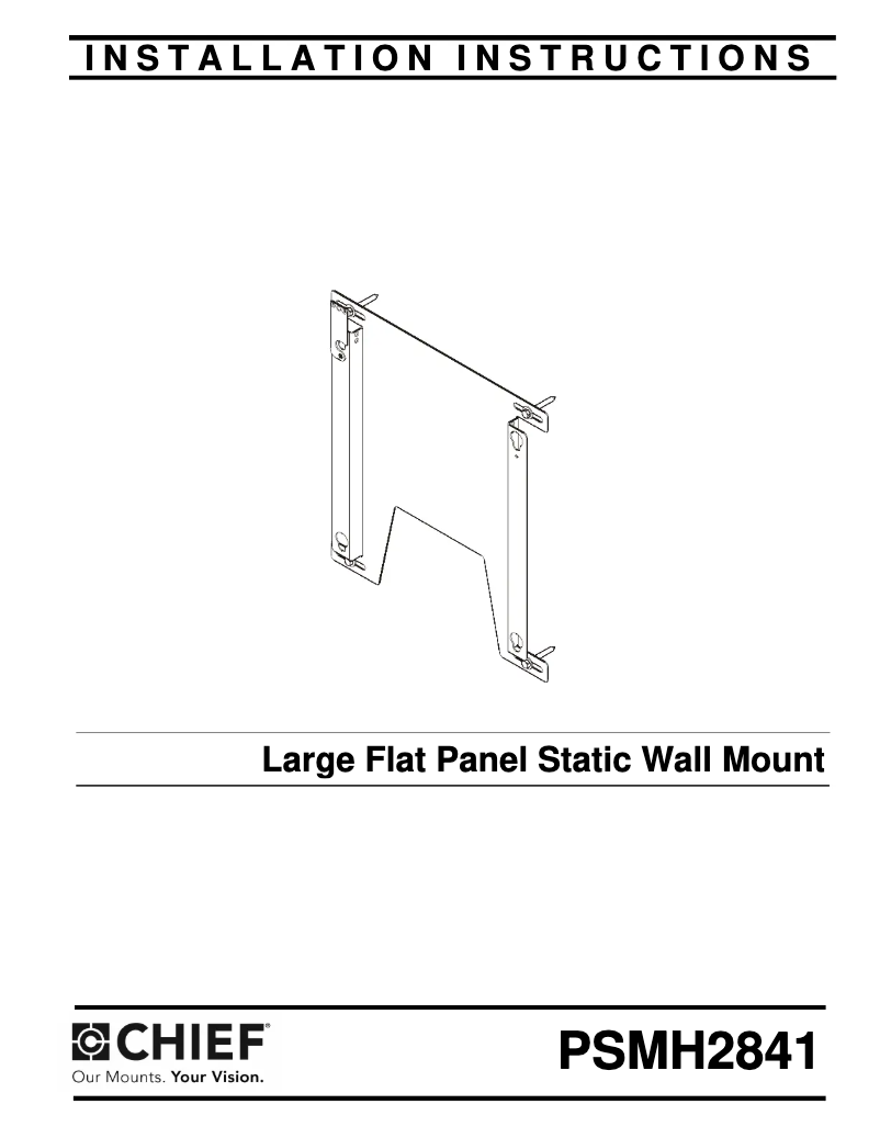 Page 1 de la notice Manuel utilisateur Chief PSMH2841