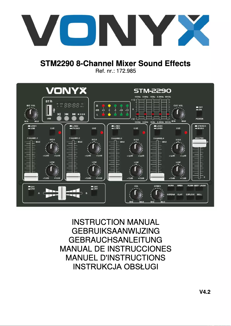 Imagen de la primera página del manual del dispositivo STM2290
