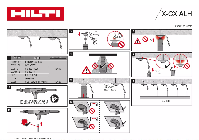 Página 1 del manual Instrucciones / montaje Hilti DX 351-CT