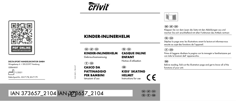 Page n°1 - Manuel utilisateur Crivit IAN 373657