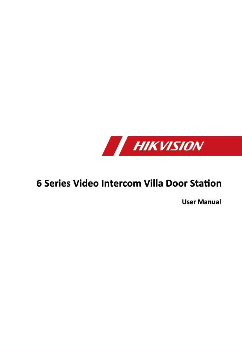 Página 1 del manual Manual de usuario Hikvision DS-KV6103-PE1
