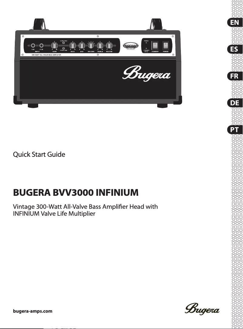 Page n°1 - Manuel utilisateur Bugera BVV3000 Infinium