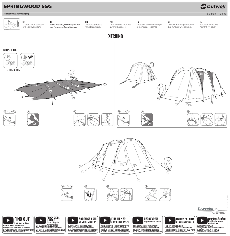 Page 1 de la notice Guide d'installation Outwell Springwood 5SG