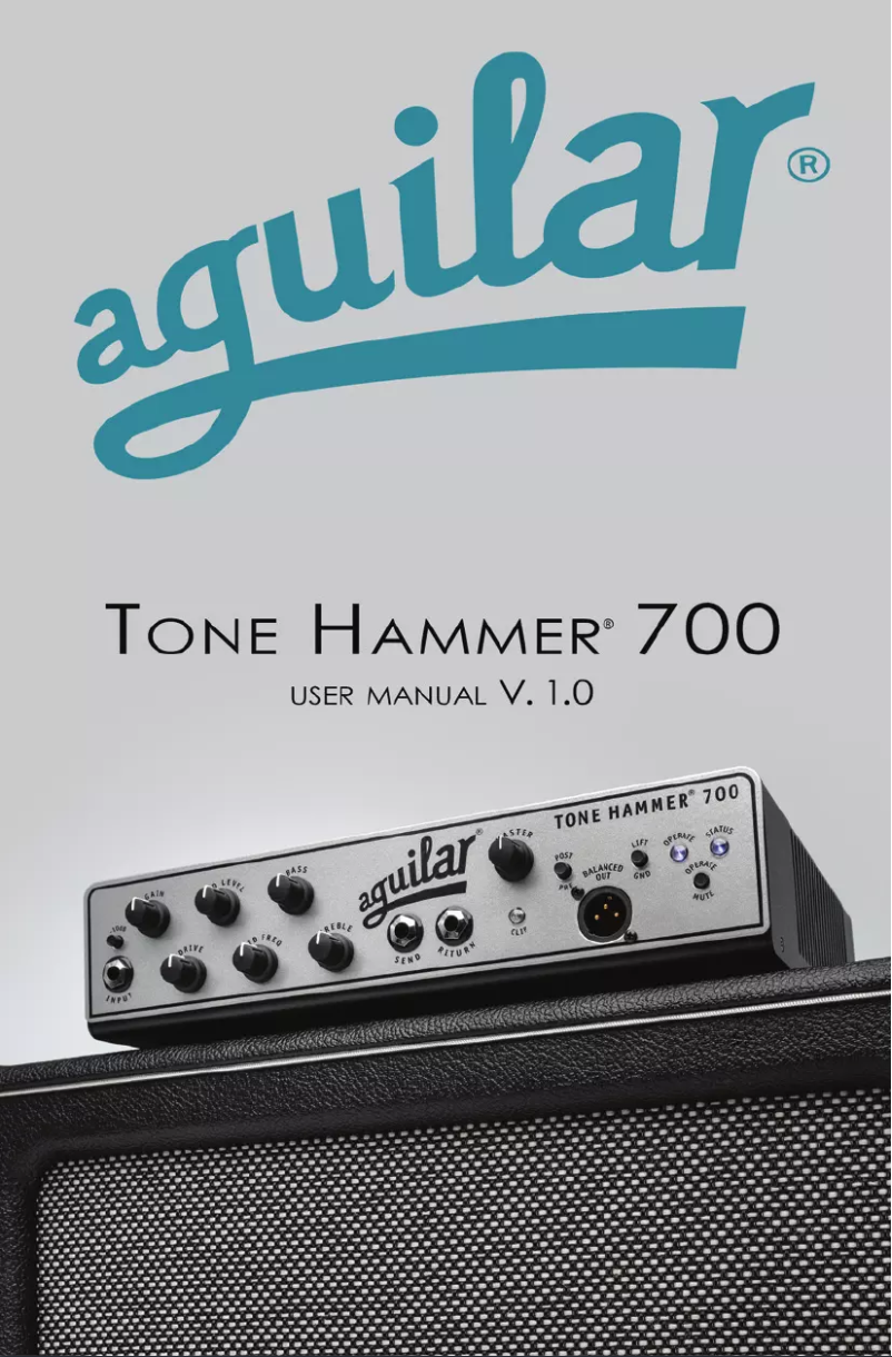 Image de la première page du manuel de l'appareil Tone Hammer 700