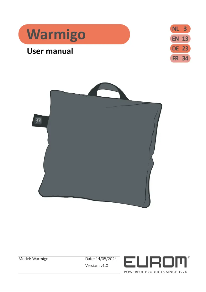 Image de la première page du manuel de l'appareil Warmigo