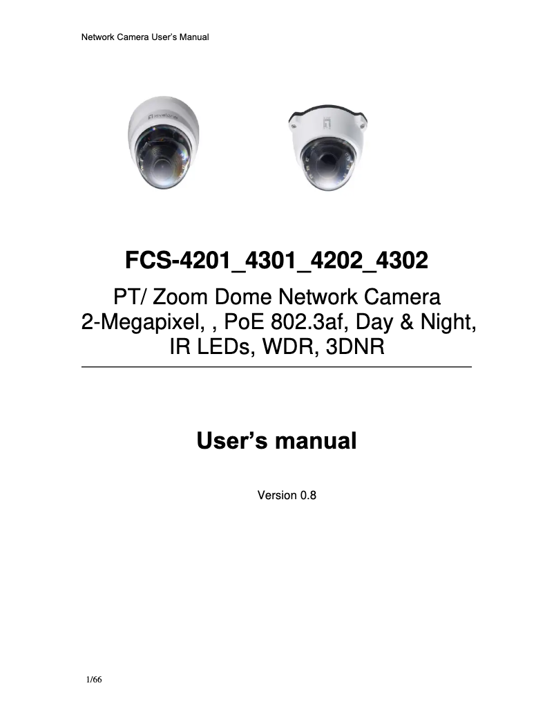 Page n°1 - Manuel utilisateur LevelOne FCS-4201