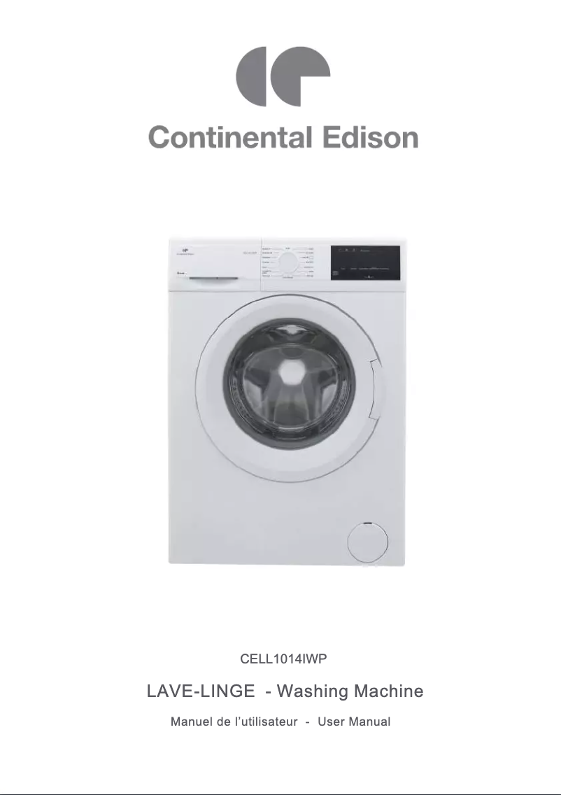 Page n°1 - Manuel utilisateur Continental Edison CELL1014IWP