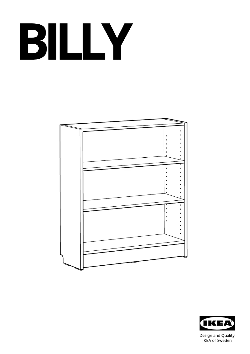 Página 1 del manual Manual de usuario Ikea BILLY 704.773.86