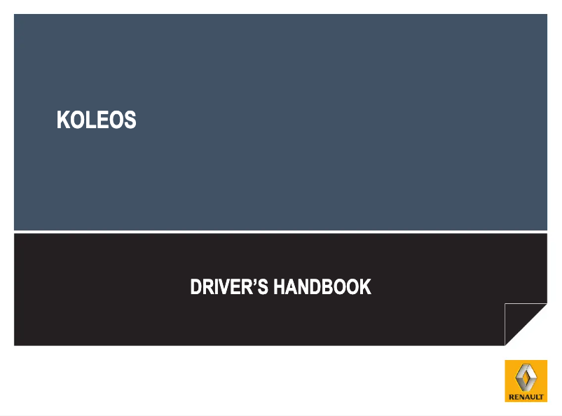 Page 1 de la notice Manuel utilisateur Renault Koleos (2014)