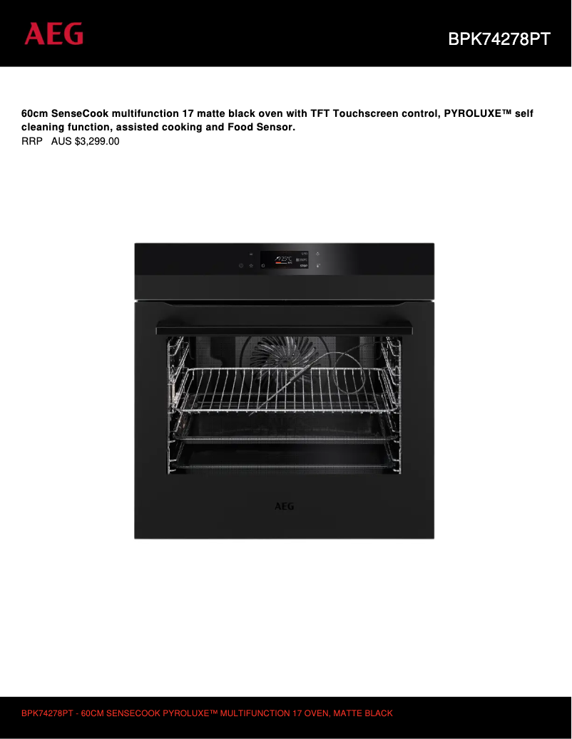 Imagen de la primera página del manual del dispositivo BPK74278PT