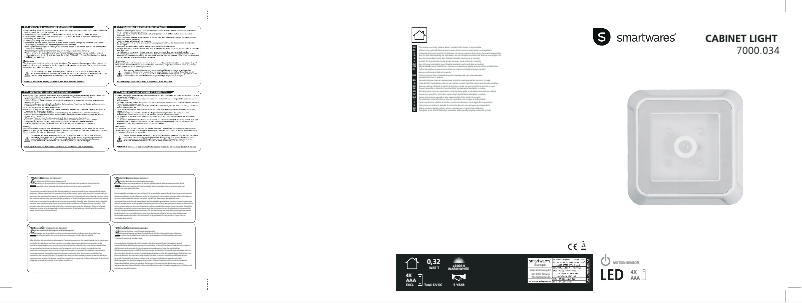 Page n°1 - Manuel utilisateur Smartwares 7000.034