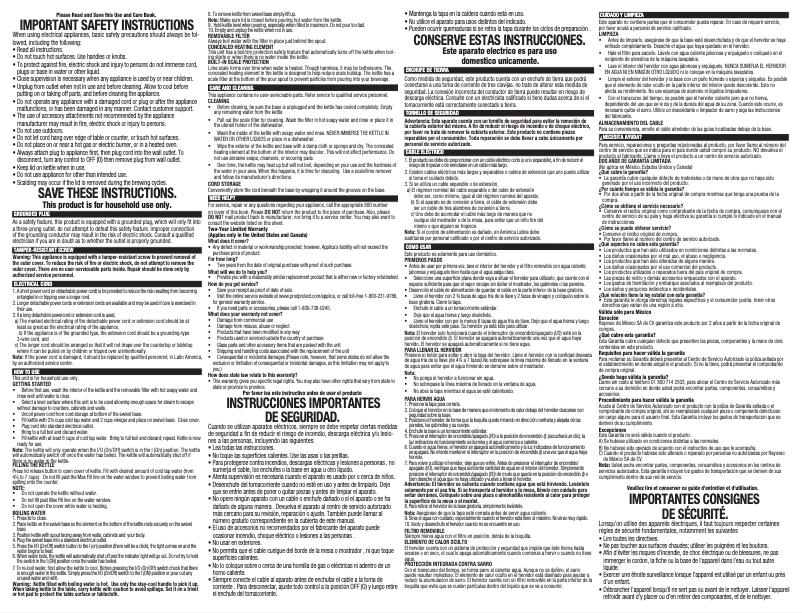 Page 1 de la notice Manuel utilisateur Black & Decker KE1518SD