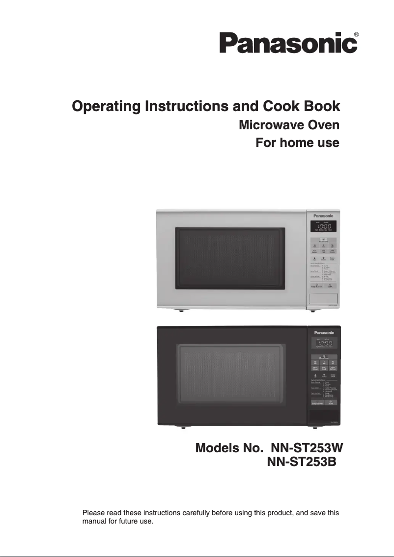 Page 1 de la notice Manuel utilisateur Panasonic NN-ST253
