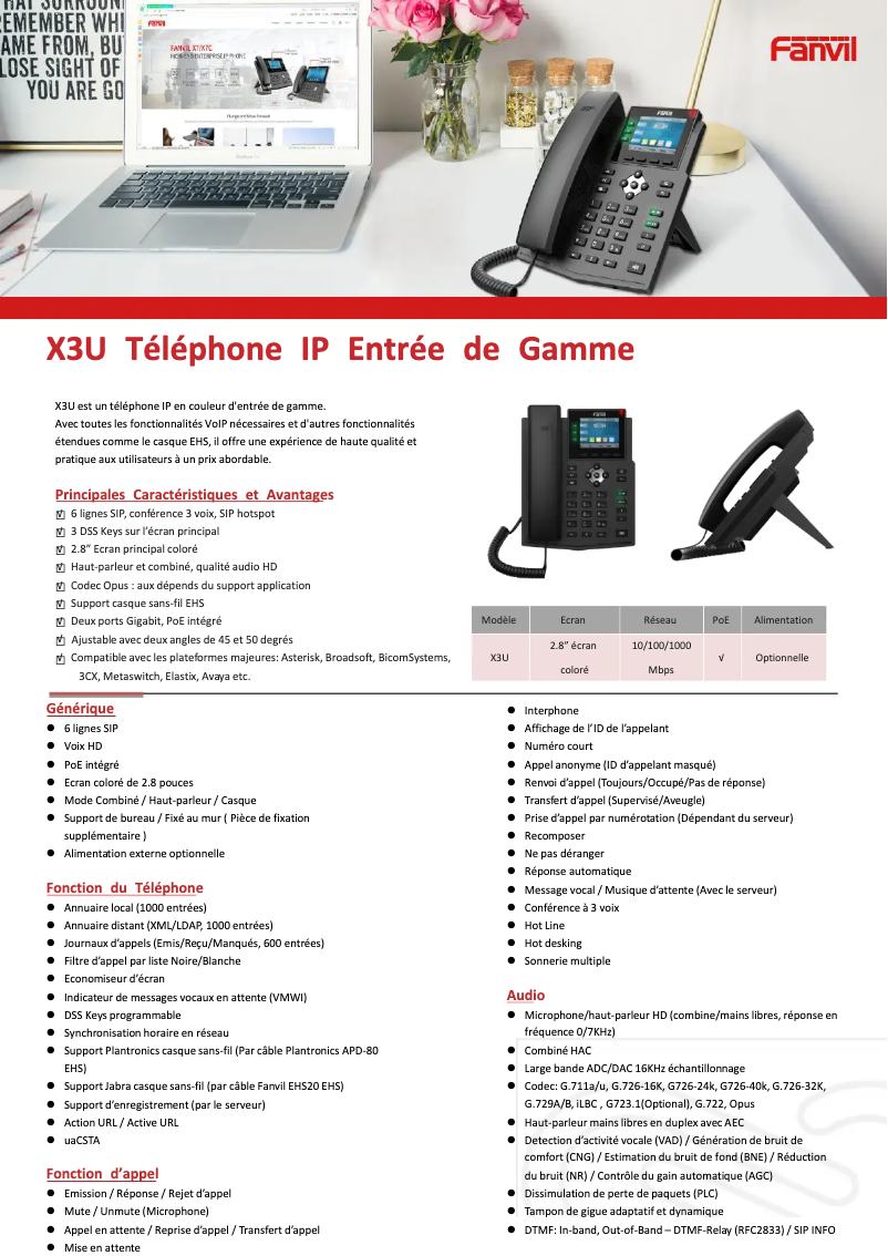 Imagen de la primera página del manual del dispositivo X3U