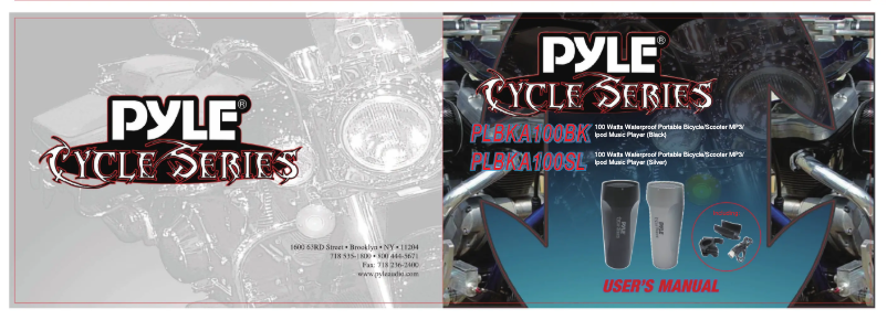 Page 1 de la notice Manuel utilisateur Pyle Cycle PLBKA100SL