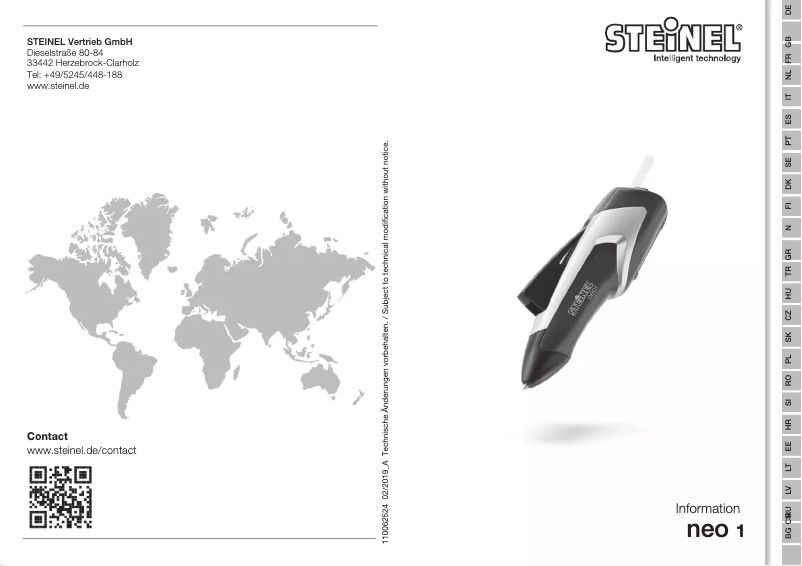 Page 1 de la notice Manuel utilisateur Steinel neo1