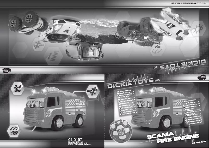 Page n°1 - Manuel utilisateur Dickie Happy Scania Fire Engine