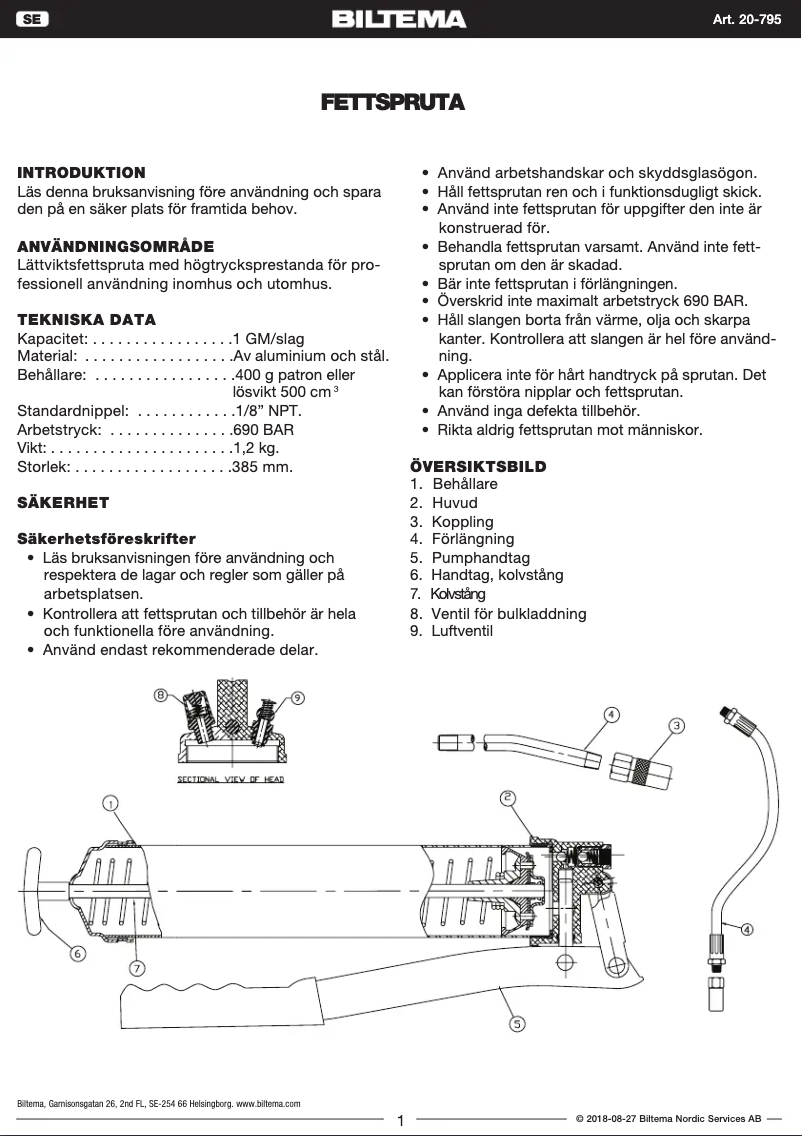 Image de la première page du manuel de l'appareil 20-795