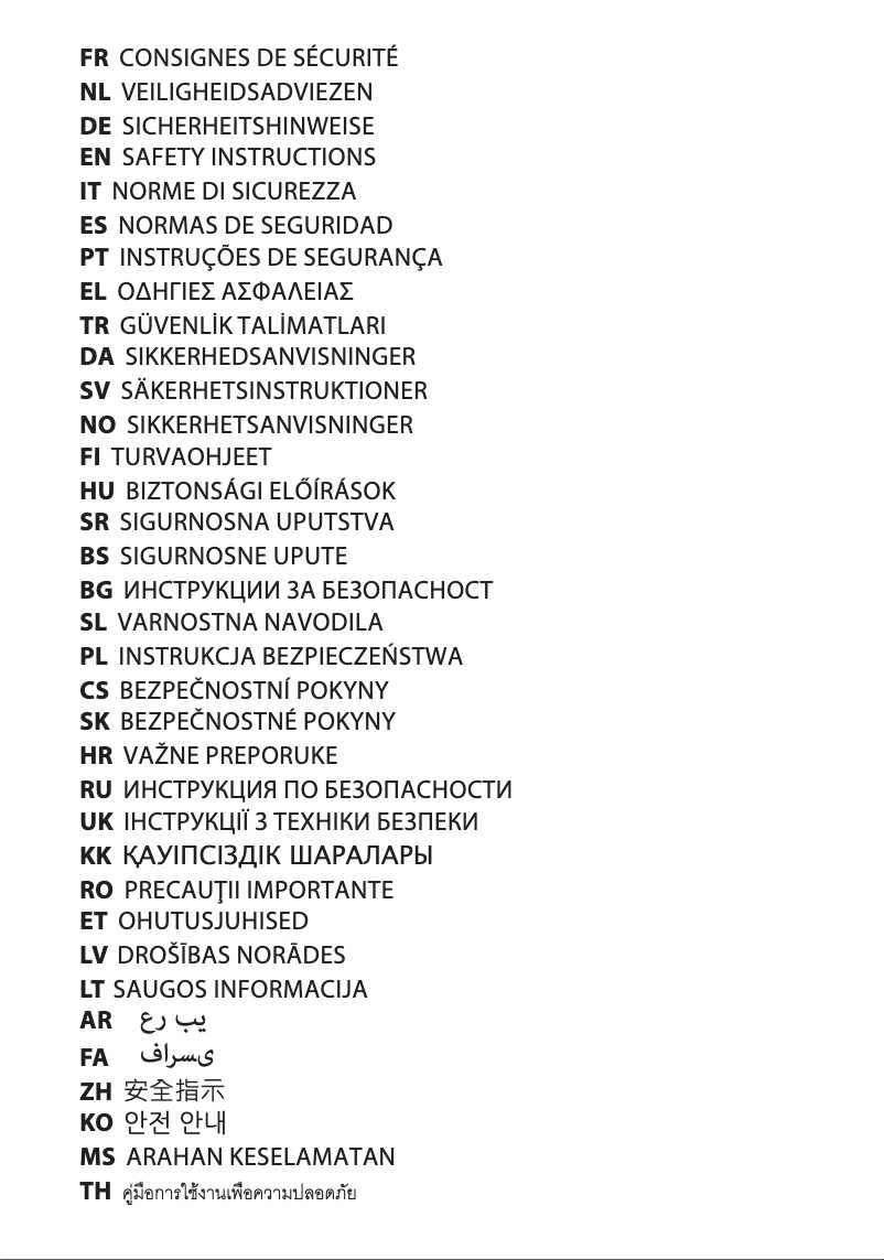 Page 1 de la notice Instructions / montage Tefal Delirice RK7006