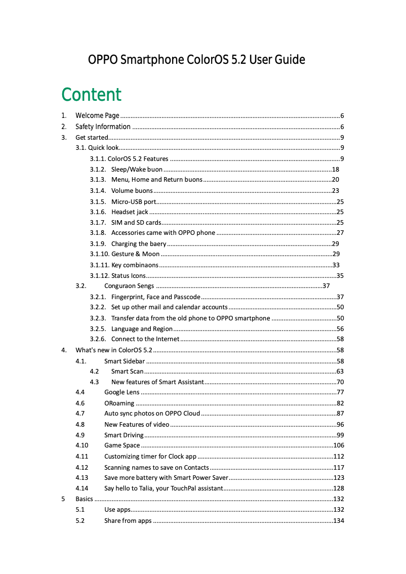 Página 1 del manual Manual de usuario Oppo A7x