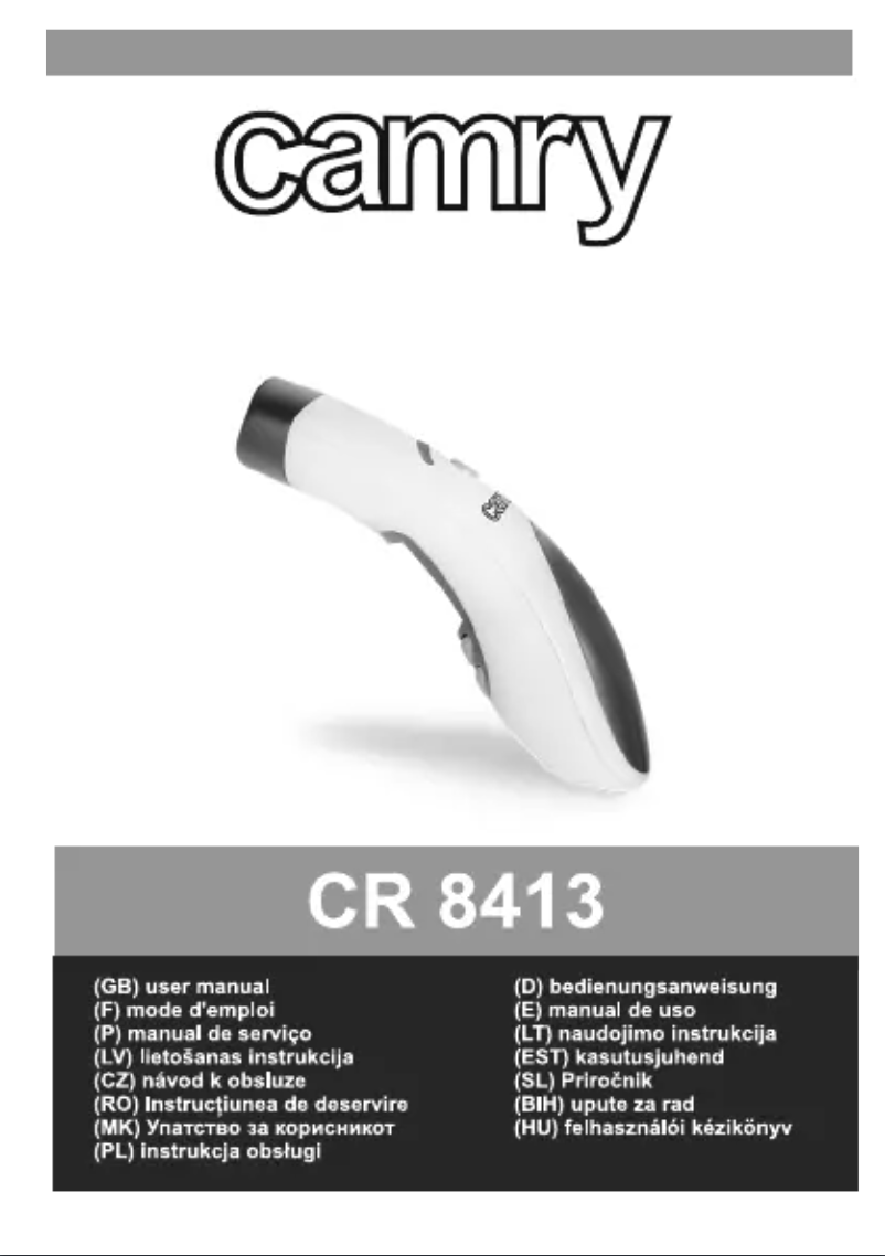 Page 1 de la notice Manuel utilisateur Camry CR 8413