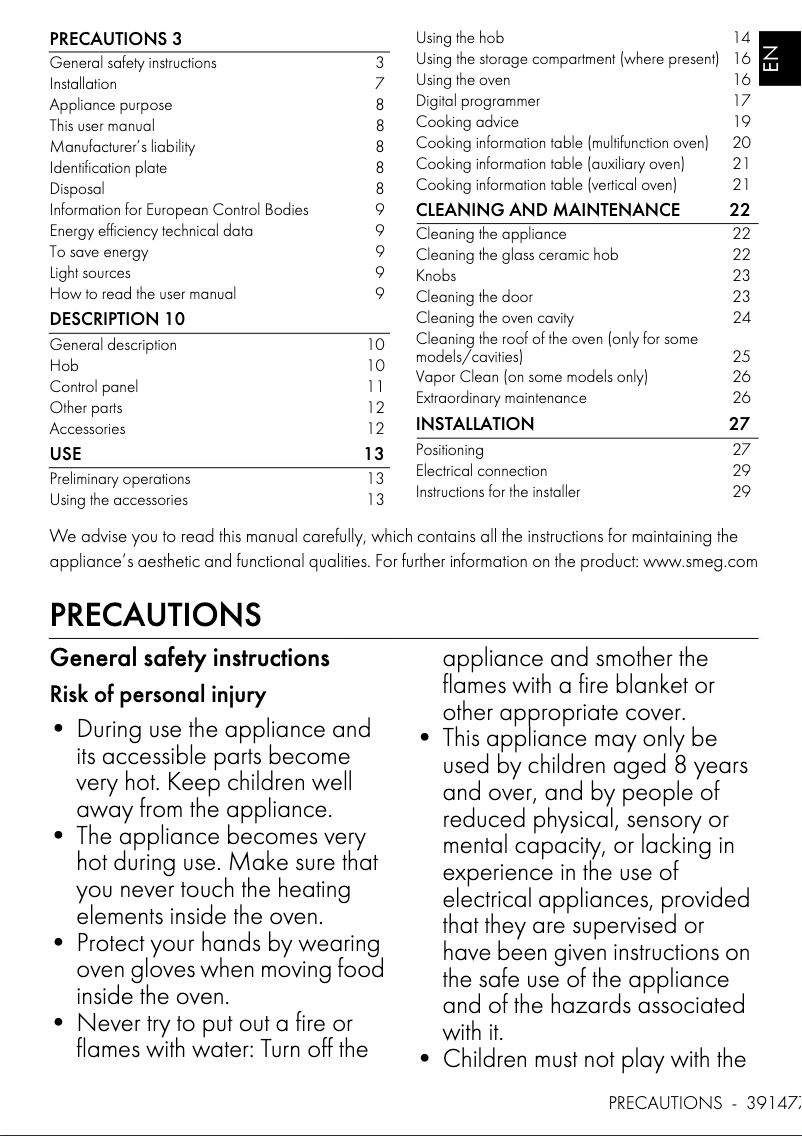 Image de la première page du manuel de l'appareil SY103I