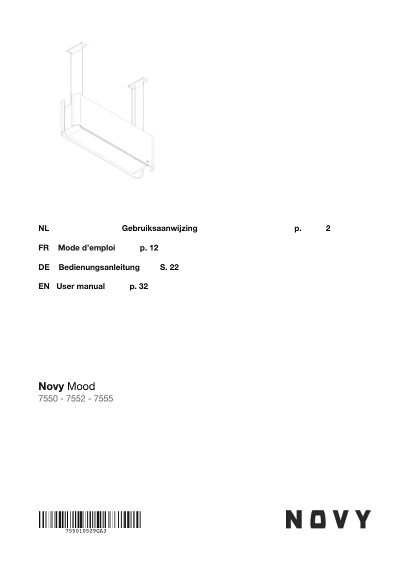 Page n°1 - Manuel utilisateur Novy Mood 7555