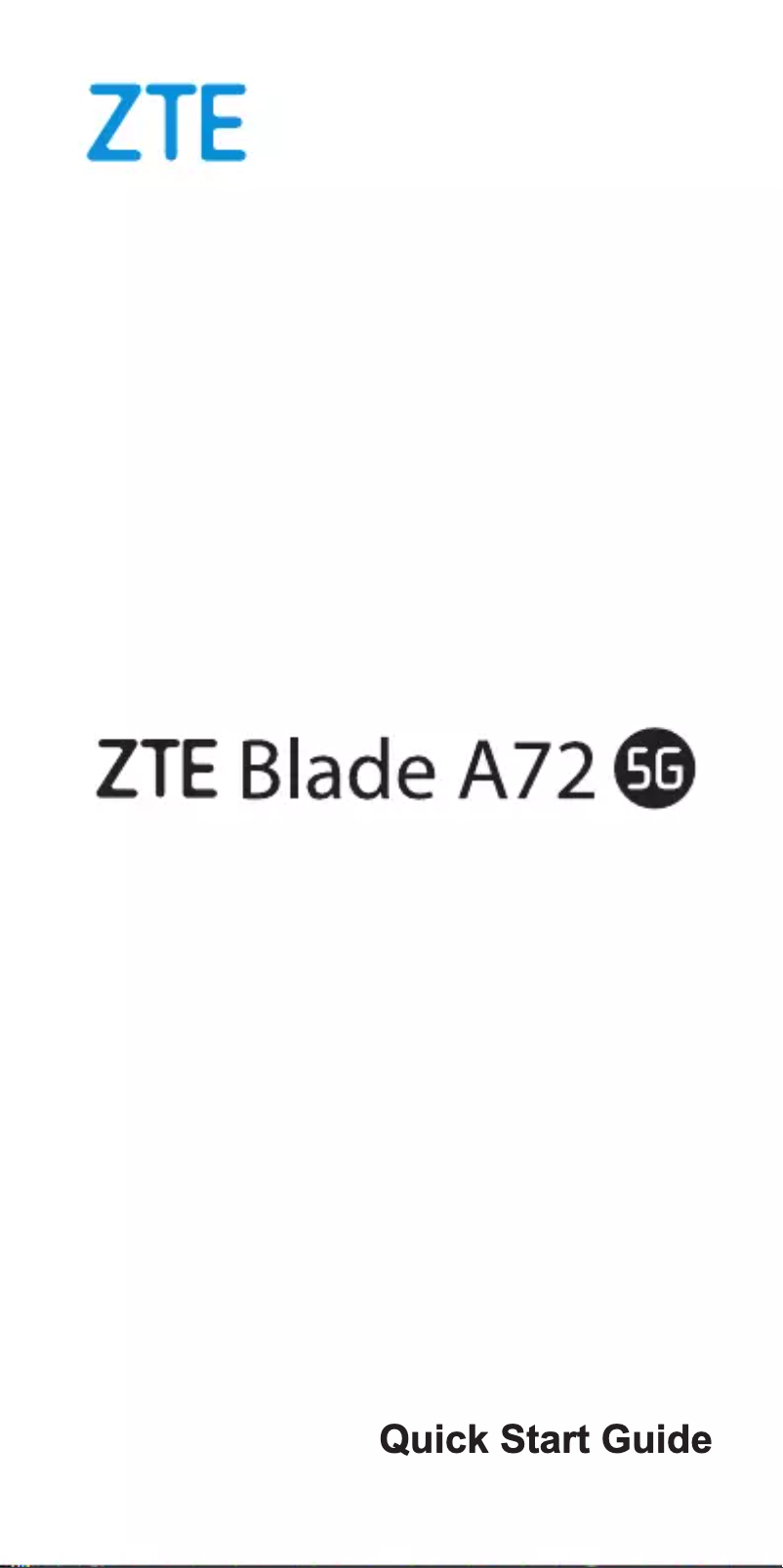 Page n°1 - Manuel utilisateur ZTE Blade A72