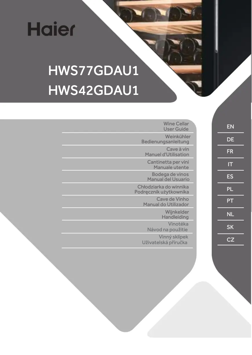 Page n°1 - Manuel utilisateur Haier HWS42DGAU1